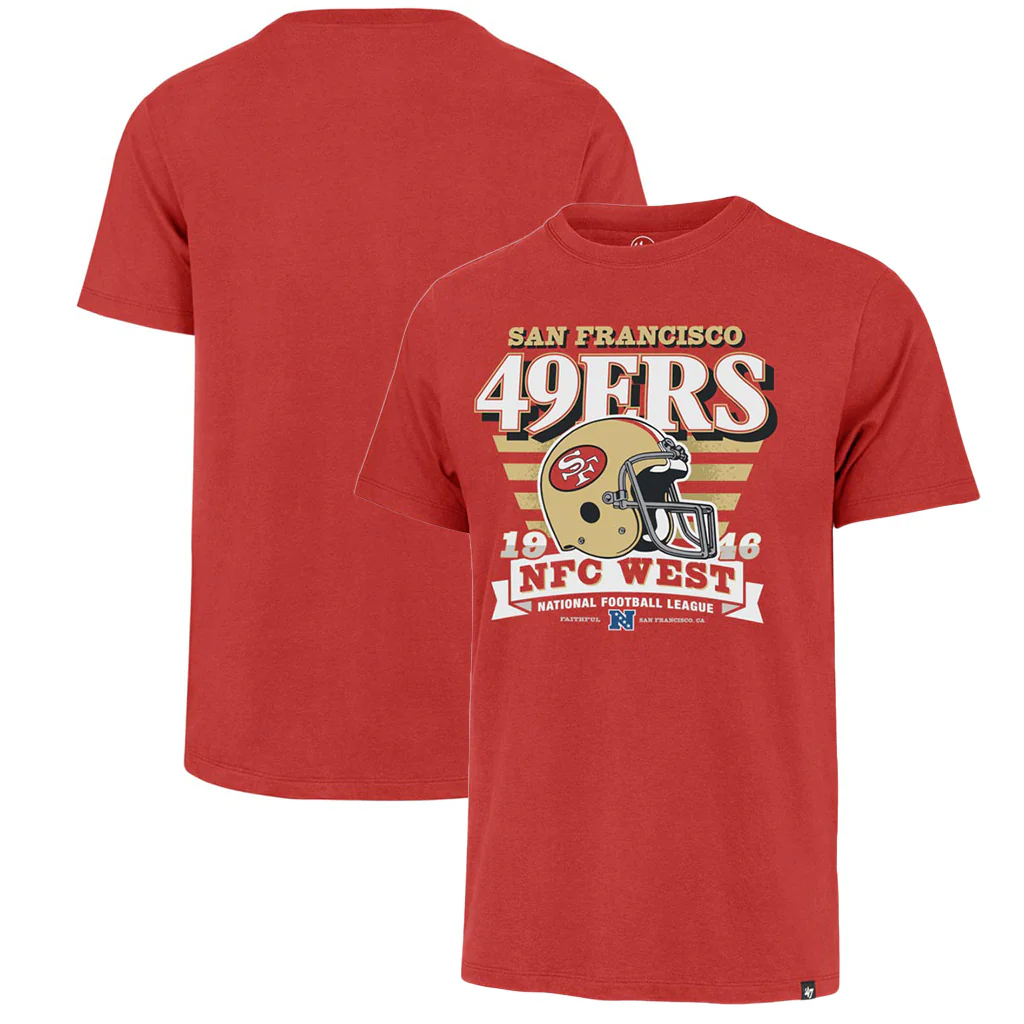 NFL San Francisco 49ers '47 Stripe Splash Franklin T-Shirt - Red