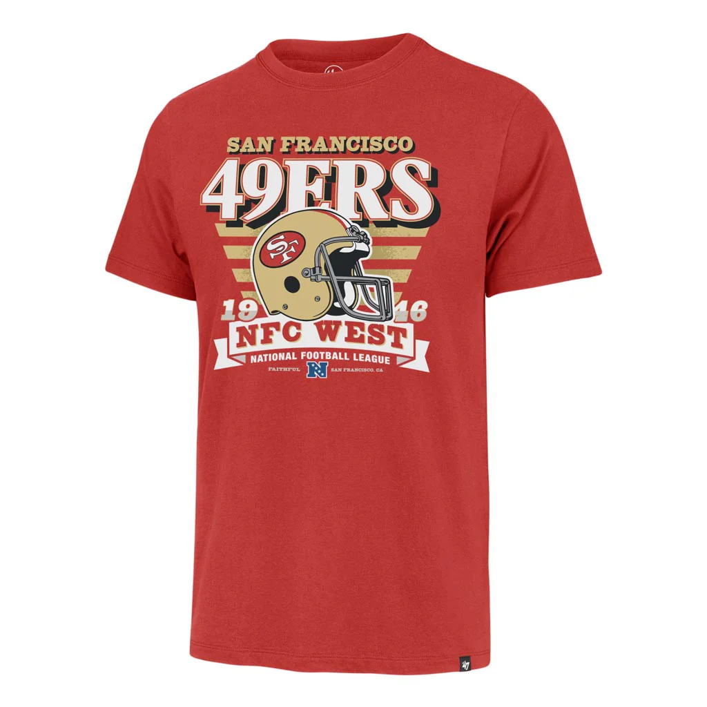 NFL San Francisco 49ers '47 Stripe Splash Franklin T-Shirt - Red - Image 2