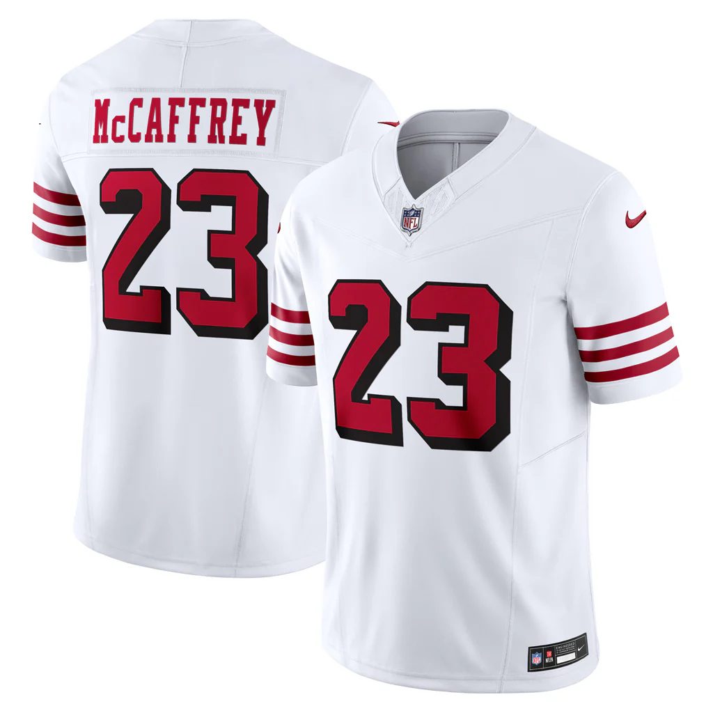 NFL San Francisco 49ers Christian McCaffrey Nike Color Rush Vapor F.U.S.E. Limited Jersey - White