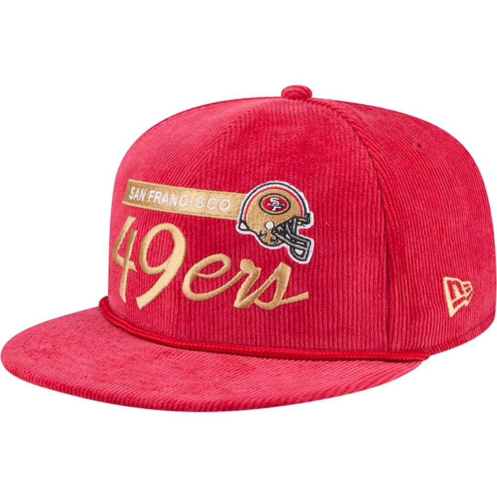 NFL San Francisco 49ers New Era Corduroy Rope 9FIFTY Snapback Hat - Red