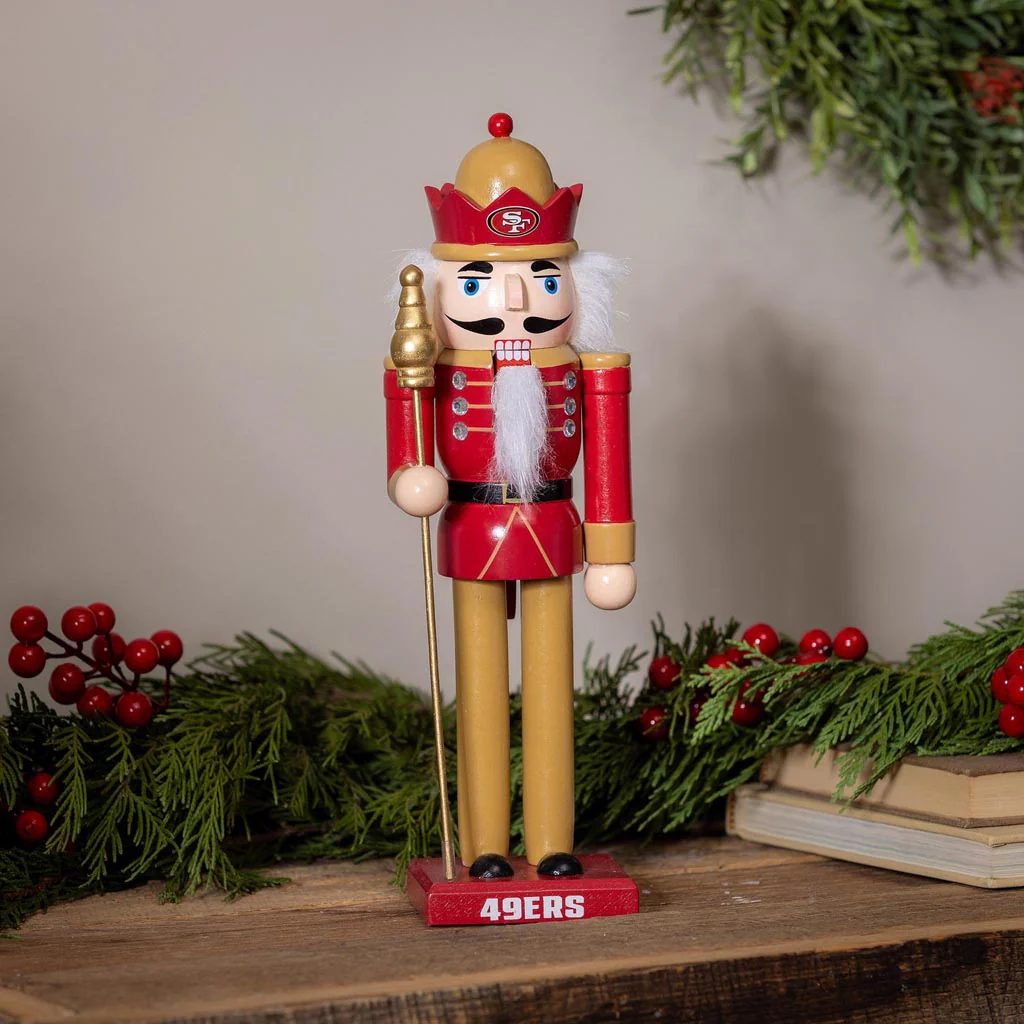 NFL San Francisco 49ers Evergreen 12" Nutcracker - Image 3