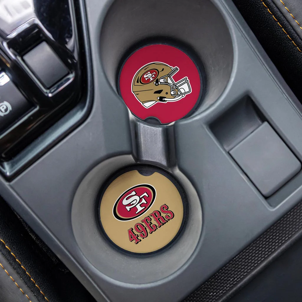 NFL San Francisco 49ers Evergreen 2-Pack Car Coasters - Image 2