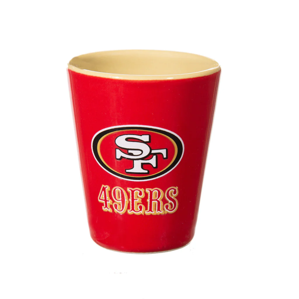 NFL San Francisco 49ers Evergreen 4-Piece Shot Glass Set - Image 2
