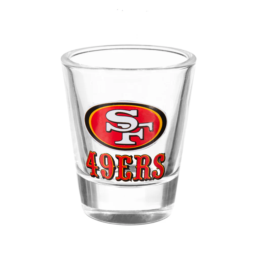 NFL San Francisco 49ers Evergreen 4-Piece Shot Glass Set - Image 3