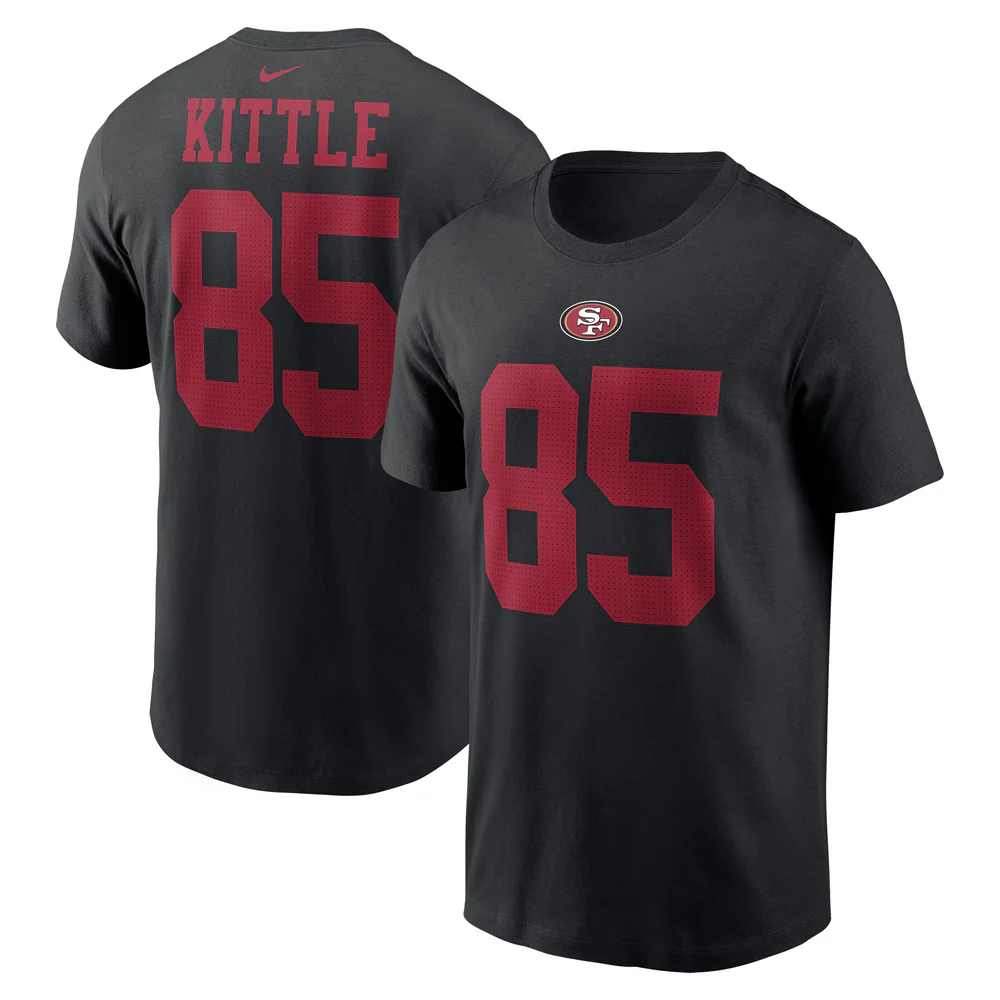 NFL San Francisco 49ers George Kittle Nike Name & Number T-Shirt - Black