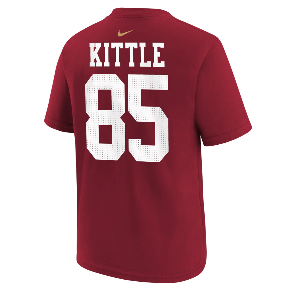 NFL San Francisco 49ers George Kittle Youth Nike Name & Number T-Shirt - Red - Image 3