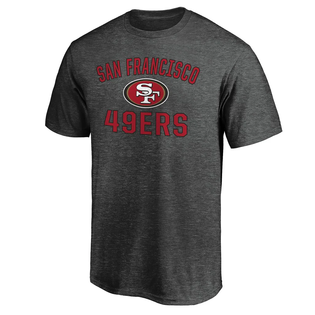 NFL San Francisco 49ers Fanatics Victory Arch T-Shirt - Charcoal - Image 2