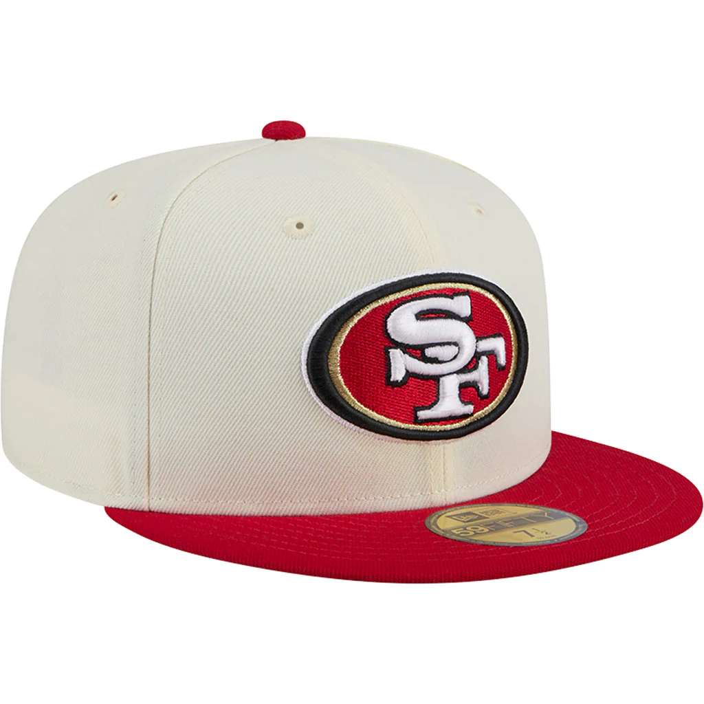 NFL San Francisco 49ers New Era Two-Tone Chrome OTC 59FIFTY Fitted Hat - Chrome - Image 2