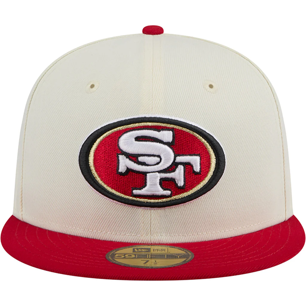 NFL San Francisco 49ers New Era Two-Tone Chrome OTC 59FIFTY Fitted Hat - Chrome - Image 3