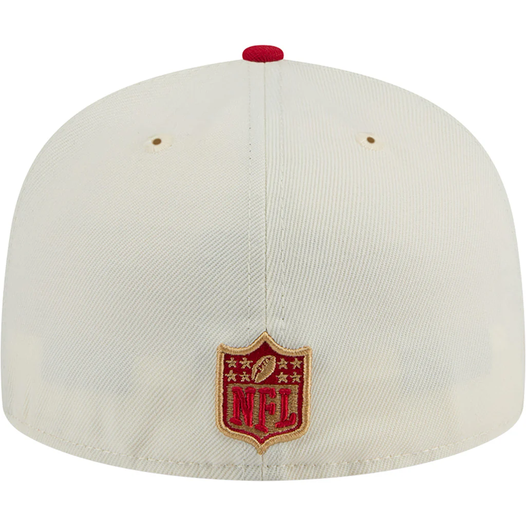 NFL San Francisco 49ers New Era Two-Tone Chrome OTC 59FIFTY Fitted Hat - Chrome - Image 4