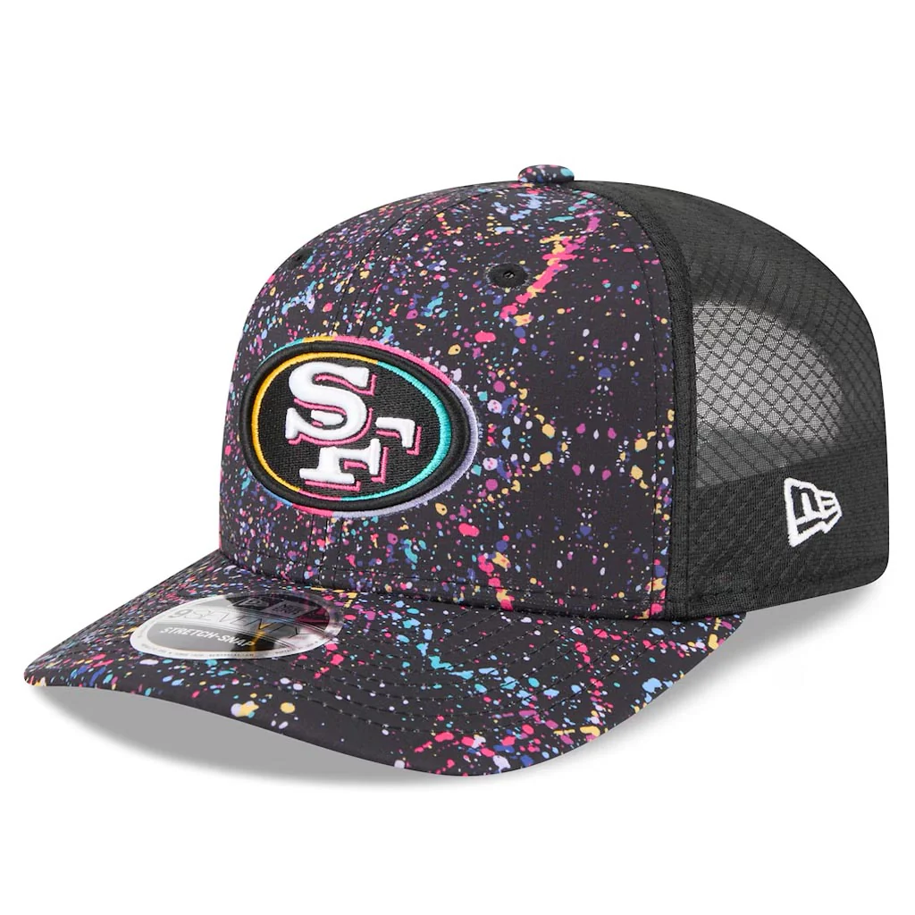 NFL San Francisco 49ers New Era 2025 Crucial Catch 9SEVENTY Stretch-Snapback Hat - Black - Image 2