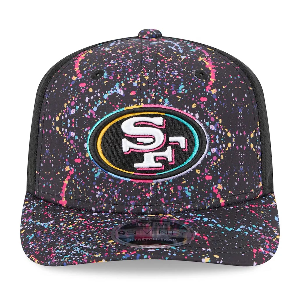 NFL San Francisco 49ers New Era 2025 Crucial Catch 9SEVENTY Stretch-Snapback Hat - Black - Image 3