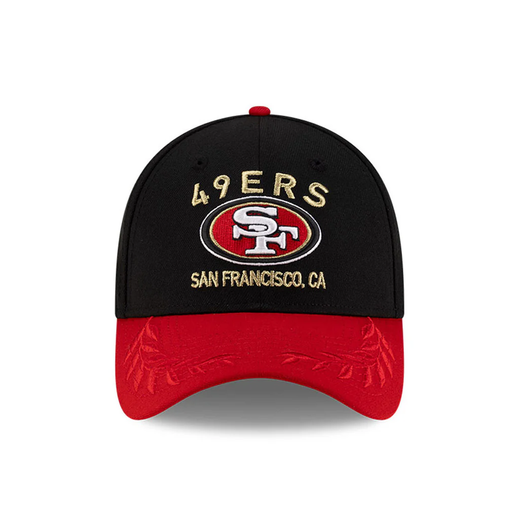 NFL San Francisco 49ers New Era 2025 Draft 39THIRTY Flex Fit Hat - Black - Image 2