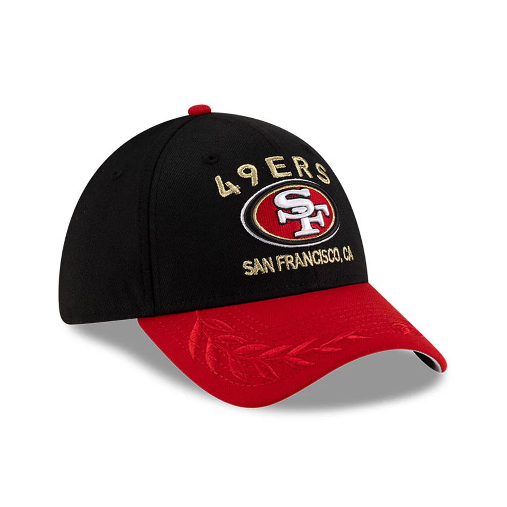 NFL San Francisco 49ers New Era 2025 Draft 39THIRTY Flex Fit Hat - Black - Image 3