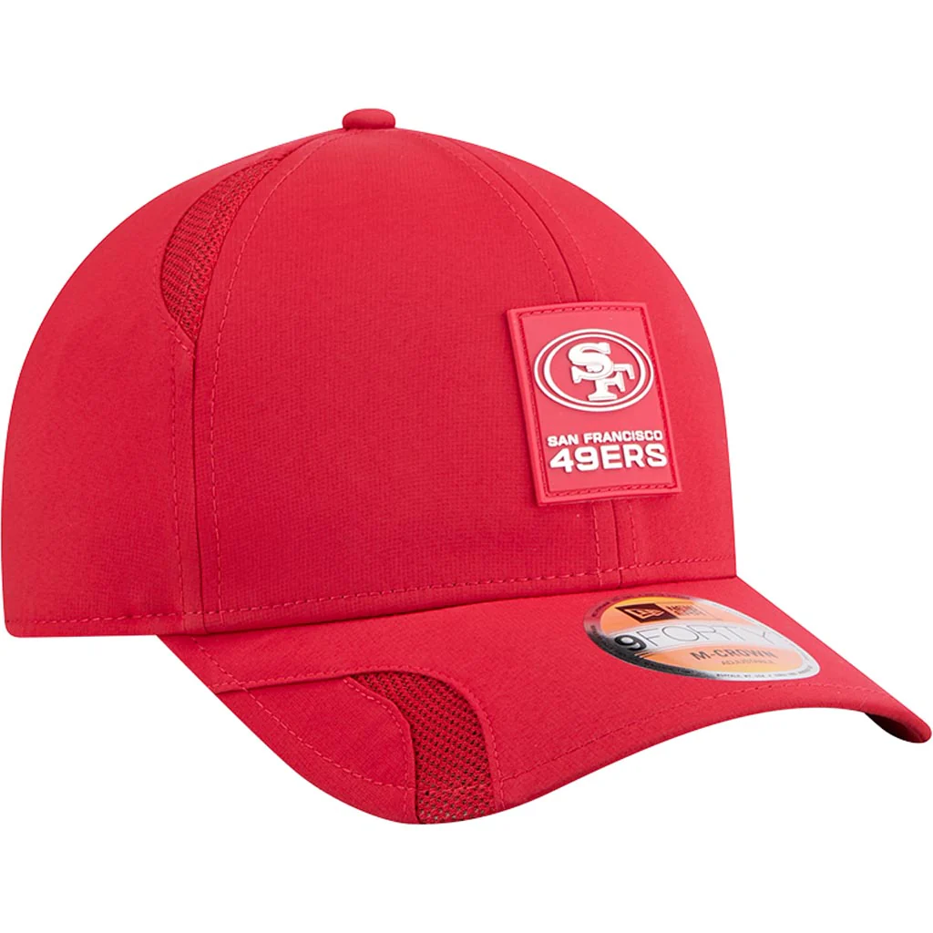 NFL San Francisco 49ers New Era 2025 Sideline 9FORTY M-Crown Snapback Hat - Red - Image 2