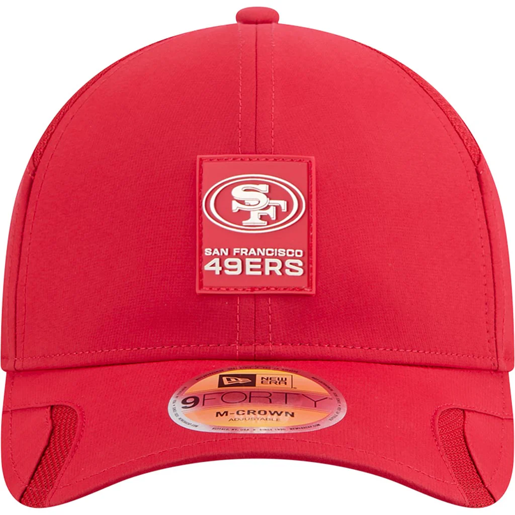 NFL San Francisco 49ers New Era 2025 Sideline 9FORTY M-Crown Snapback Hat - Red - Image 3