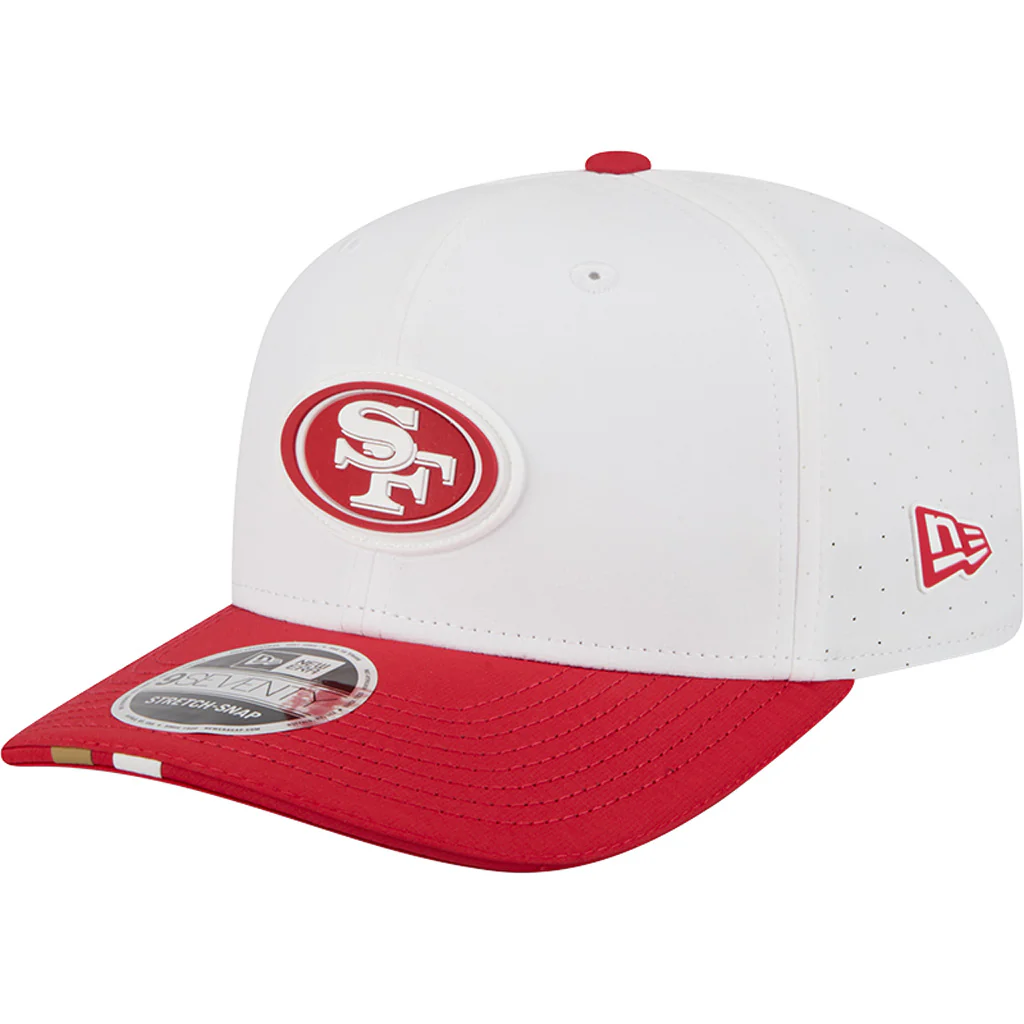 NFL San Francisco 49ers New Era 2025 Training 9SEVENTY Stretch-Snapback Hat - White