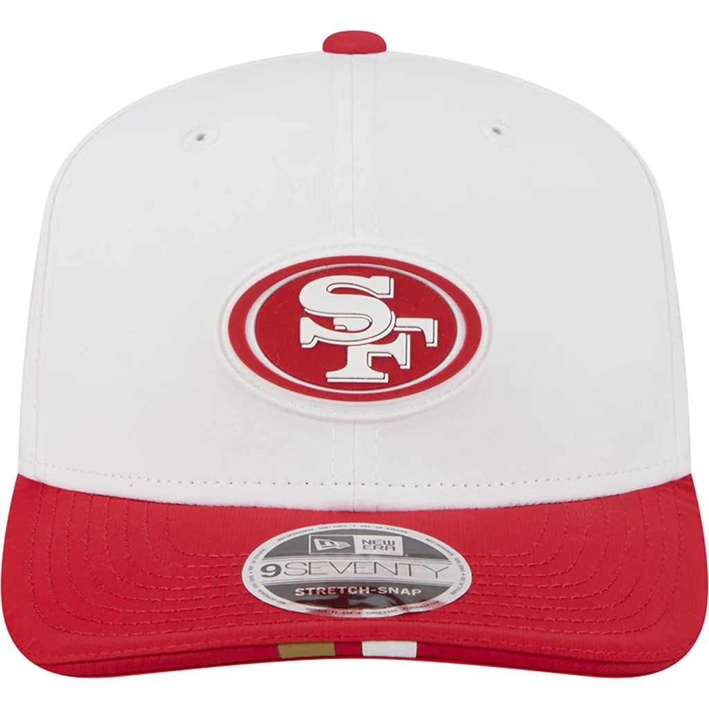 NFL San Francisco 49ers New Era 2025 Training 9SEVENTY Stretch-Snapback Hat - White - Image 3