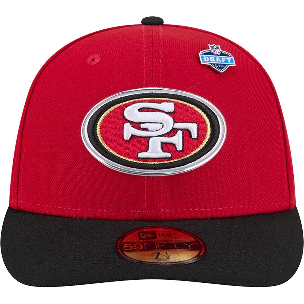 NFL San Francisco 49ers New Era 2026 Draft 59FIFTY Fitted Hat - Red - Image 3