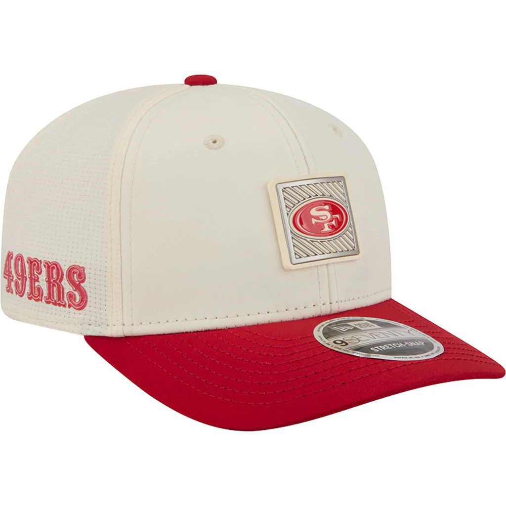 NFL San Francisco 49ers New Era 2026 Training 9SEVENTY Stretch Snapback Hat - Cream - Image 2