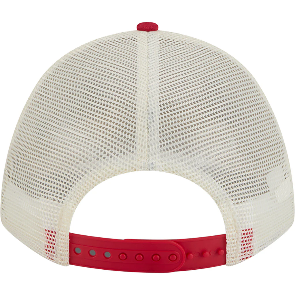 NFL San Francisco 49ers New Era Arch Logo 9FORTY M-Crown Snapback Trucker Hat - Chrome - Image 4