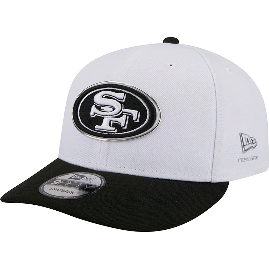 NFL San Francisco 49ers New Era Black & White 2026 Draft 9FIFTY Snapback Hat - White
