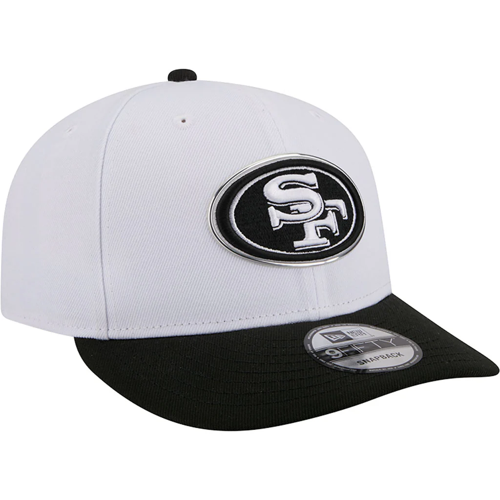 NFL San Francisco 49ers New Era Black & White 2026 Draft 9FIFTY Snapback Hat - White - Image 2