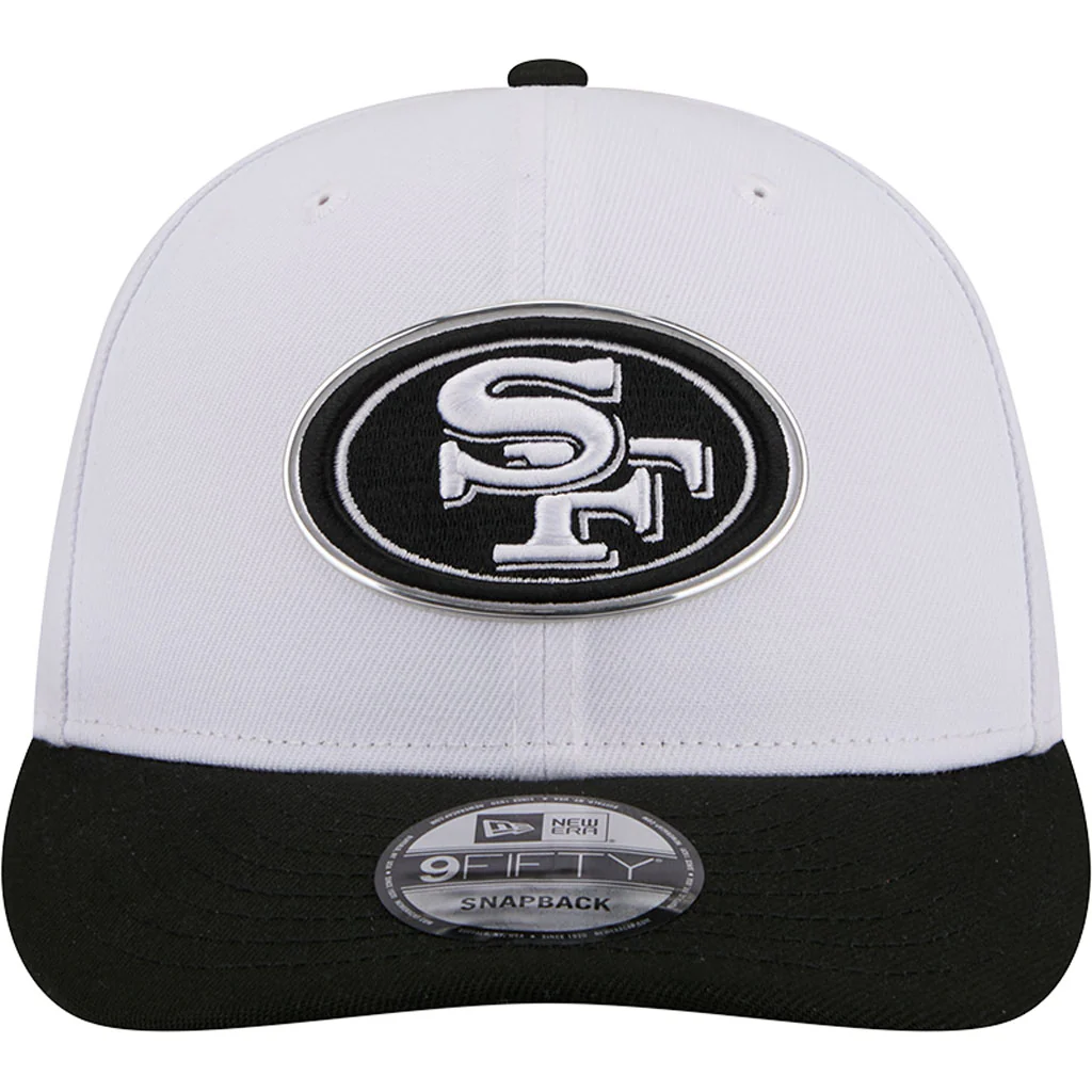 NFL San Francisco 49ers New Era Black & White 2026 Draft 9FIFTY Snapback Hat - White - Image 3