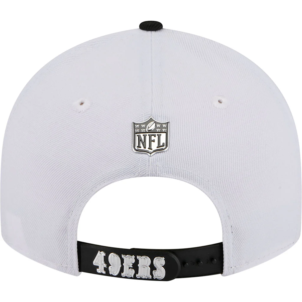 NFL San Francisco 49ers New Era Black & White 2026 Draft 9FIFTY Snapback Hat - White - Image 6