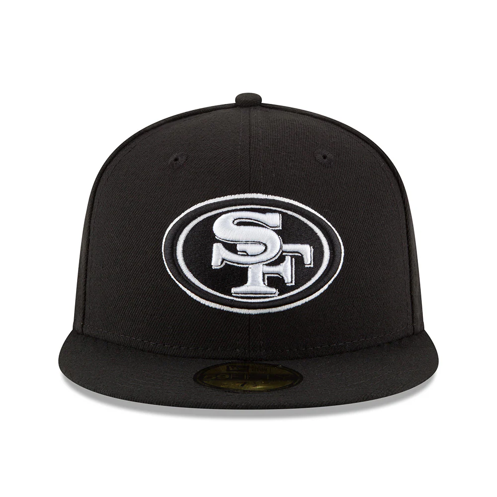 NFL San Francisco 49ers New Era Black & White 59FIFTY Fitted Hat - Image 3