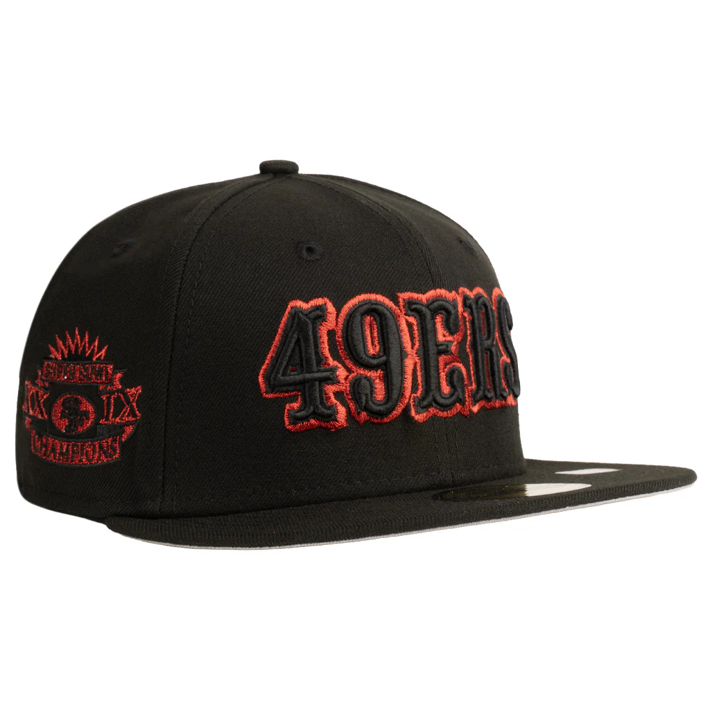 NFL San Francisco 49ers New Era Blackbird 59FIFTY Fitted Hat - Black