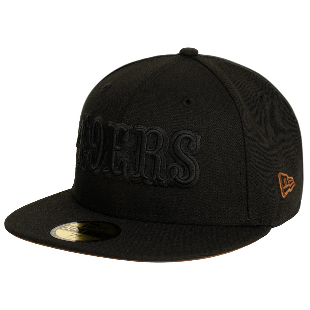 NFL San Francisco 49ers New Era Brown Under Visor 59FIFTY Fitted Hat - Black