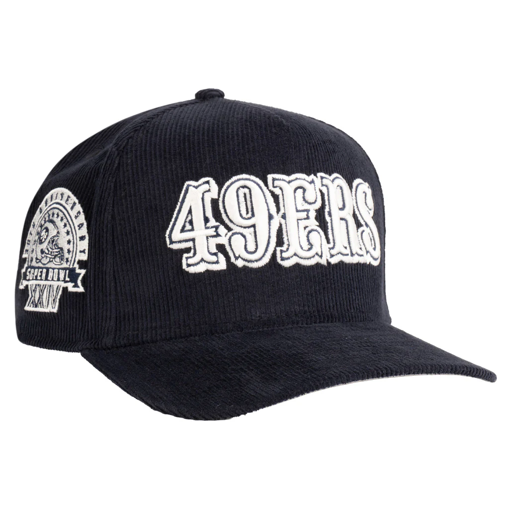 NFL San Francisco 49ers New Era Corduroy 9FIFTY A-Frame Snapback Hat - Navy