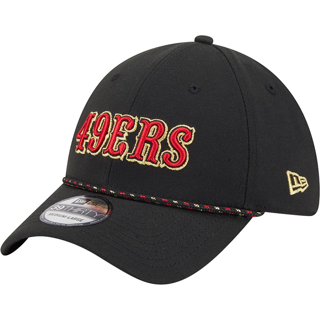 NFL San Francisco 49ers New Era Rivalries Onfield 39THIRTY Flex Fit Hat - Black - Image 2