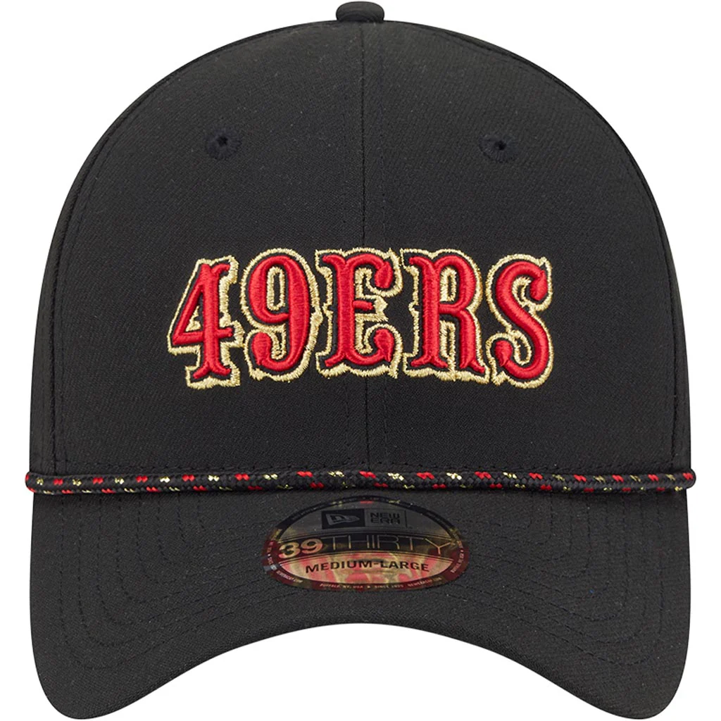 NFL San Francisco 49ers New Era Rivalries Onfield 39THIRTY Flex Fit Hat - Black - Image 3
