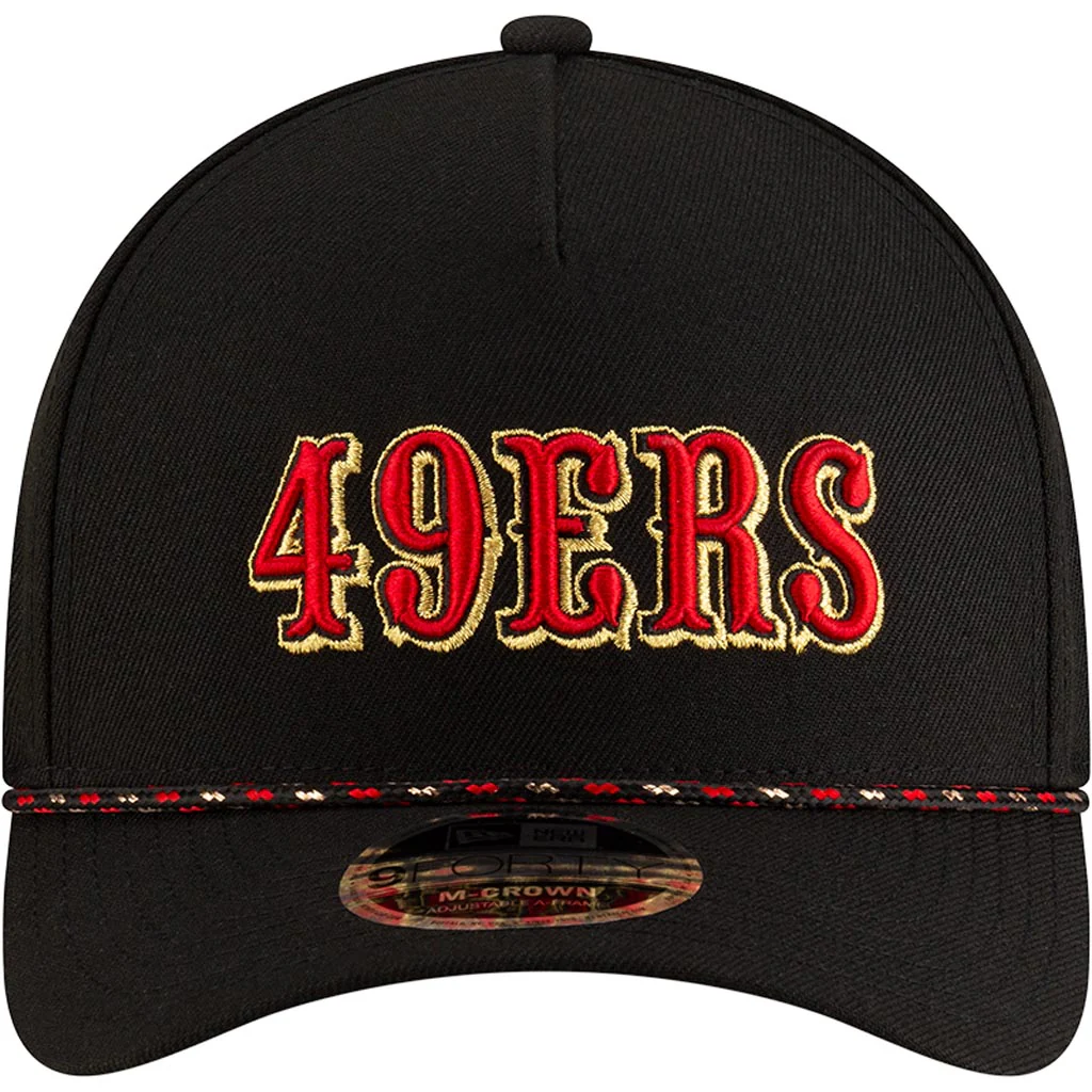 NFL San Francisco 49ers New Era Rivalries Onfield 9FORTY M-Crown A-Frame Snapback Hat - Black - Image 3