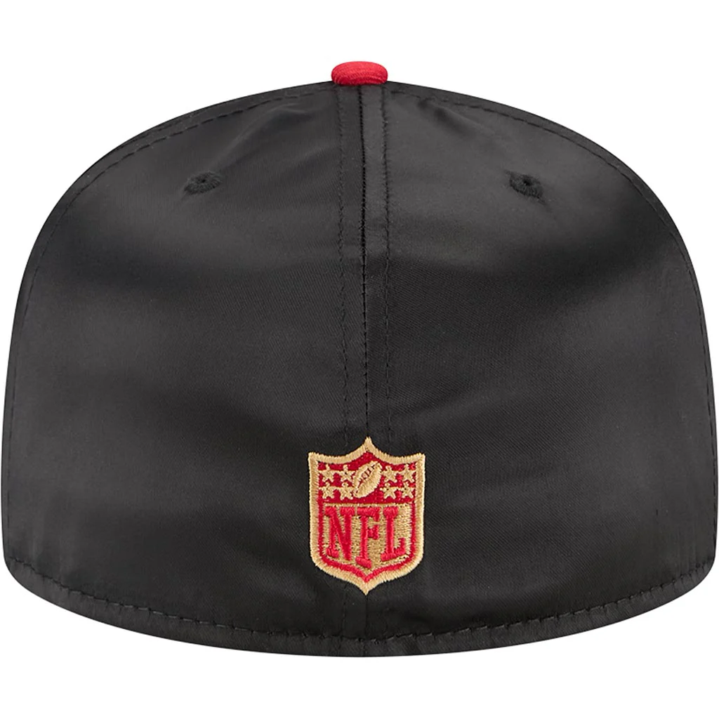 NFL San Francisco 49ers New Era Satin 59FIFTY Fitted Hat - Black - Image 4