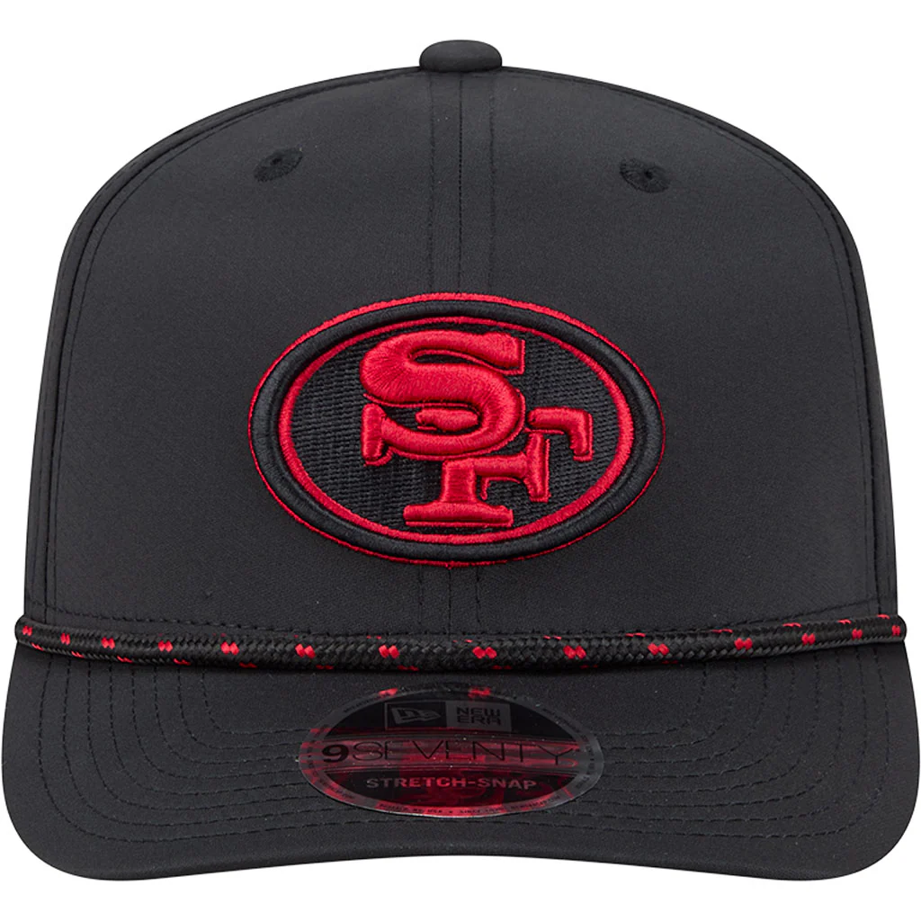 NFL San Francisco 49ers New Era Sport 9SEVENTY Stretch Snap Hat - Black - Image 3
