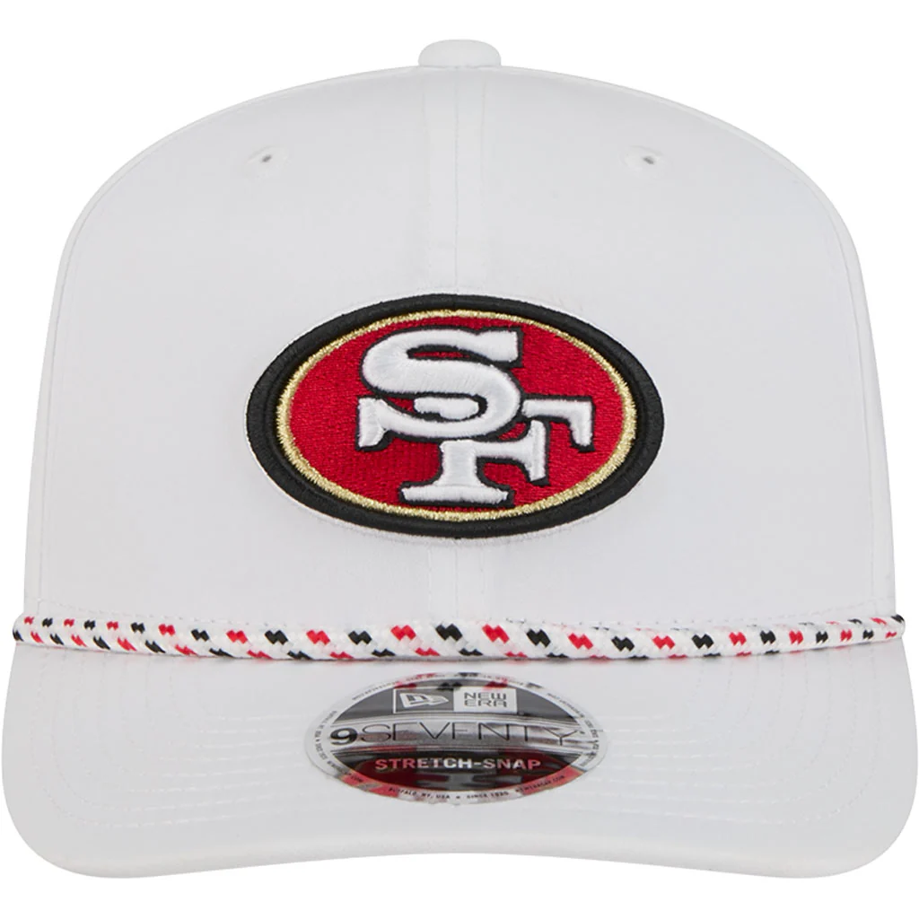 NFL San Francisco 49ers New Era Sport 9SEVENTY Stretch Snapback Hat - White - Image 3