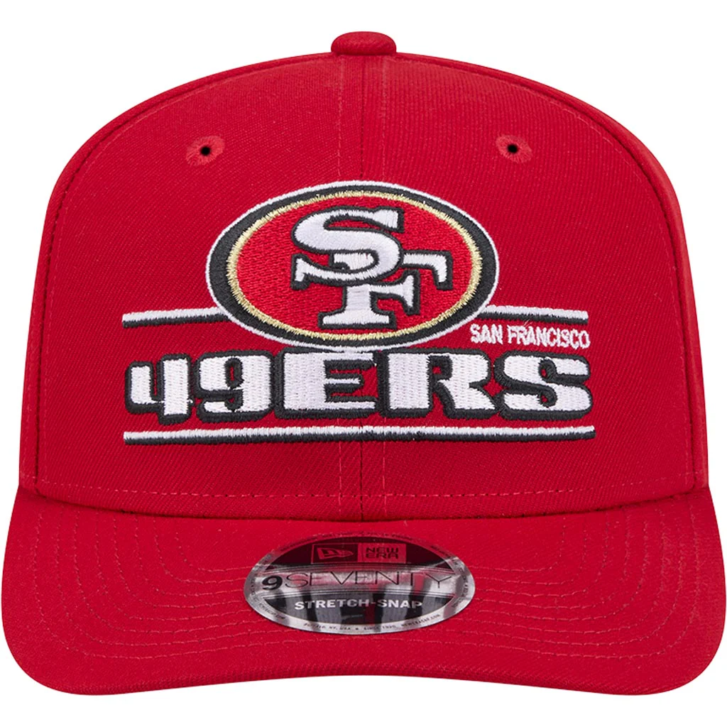 NFL San Francisco 49ers New Era Stated 9SEVENTY Stretch-Snapback Hat - Red - Image 3