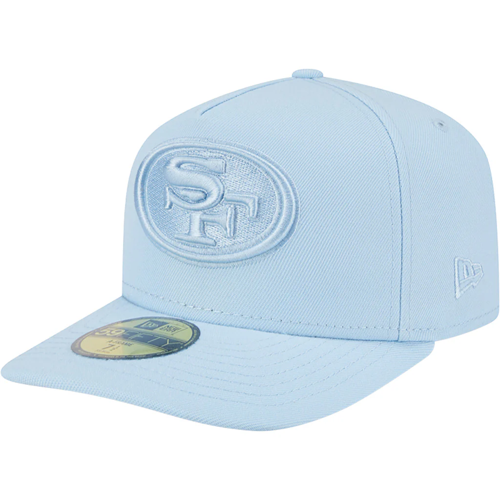 NFL San Francisco 49ers New Era Tonal Blue 59FIFTY A-Frame Fitted Hat - Blue - Image 5