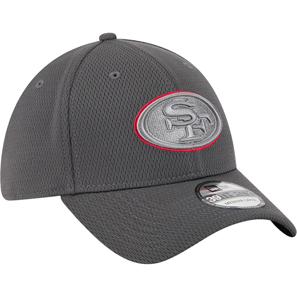 NFL San Francisco 49ers New Era Tonal Graphite 39THIRTY Flex Fit Hat - Graphite - Image 2