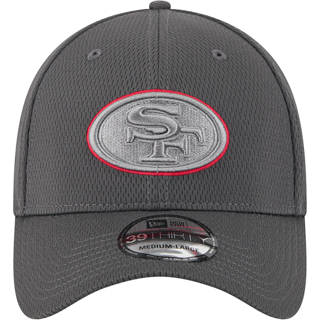 NFL San Francisco 49ers New Era Tonal Graphite 39THIRTY Flex Fit Hat - Graphite - Image 3