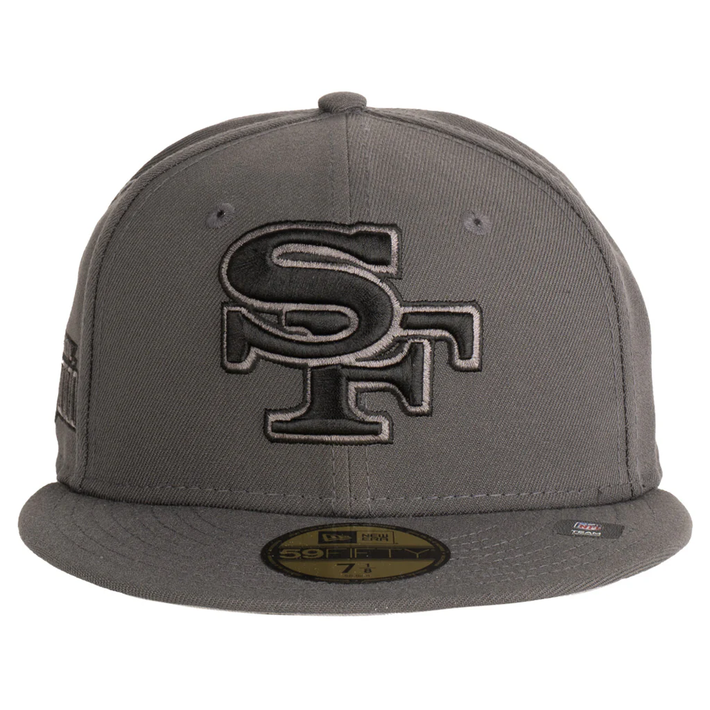 NFL San Francisco 49ers New Era Tonal Graphite 59FIFTY Fitted Hat - Graphite - Image 2