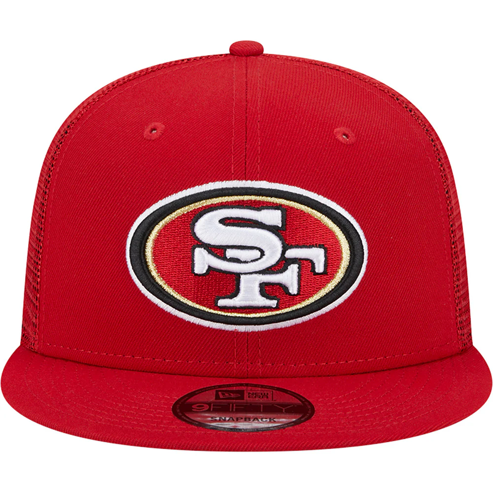 NFL San Francisco 49ers New Era 9FIFTY Snapback Trucker Hat - Red - Image 3