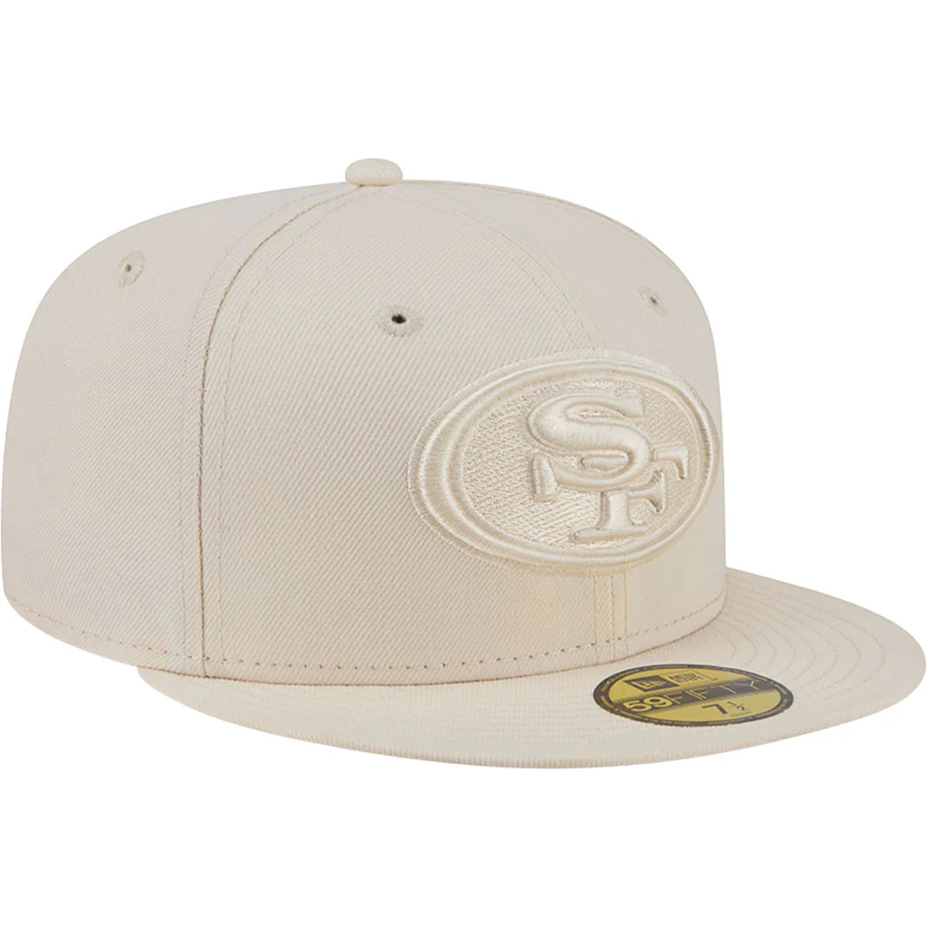 NFL San Francisco 49ers New Era Vanilla 59FIFTY Fitted Hat - Cream - Image 2