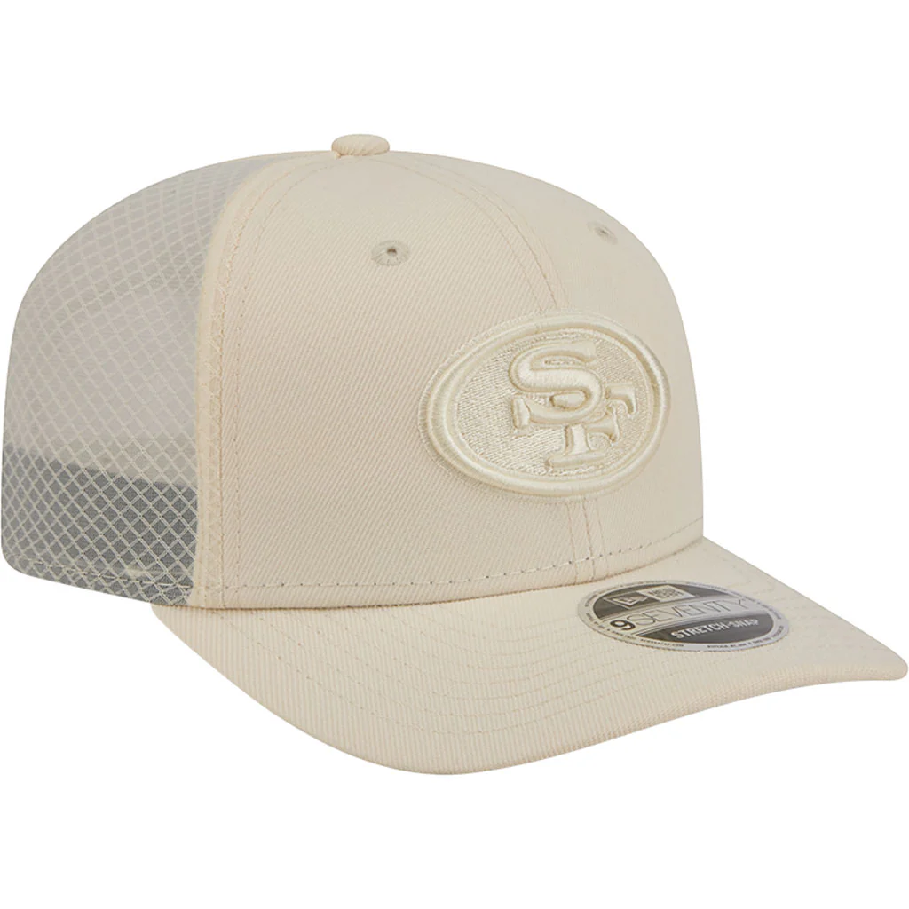 NFL San Francisco 49ers New Era Vanilla 9SEVENTY Stretch Snap Hat - Cream - Image 2