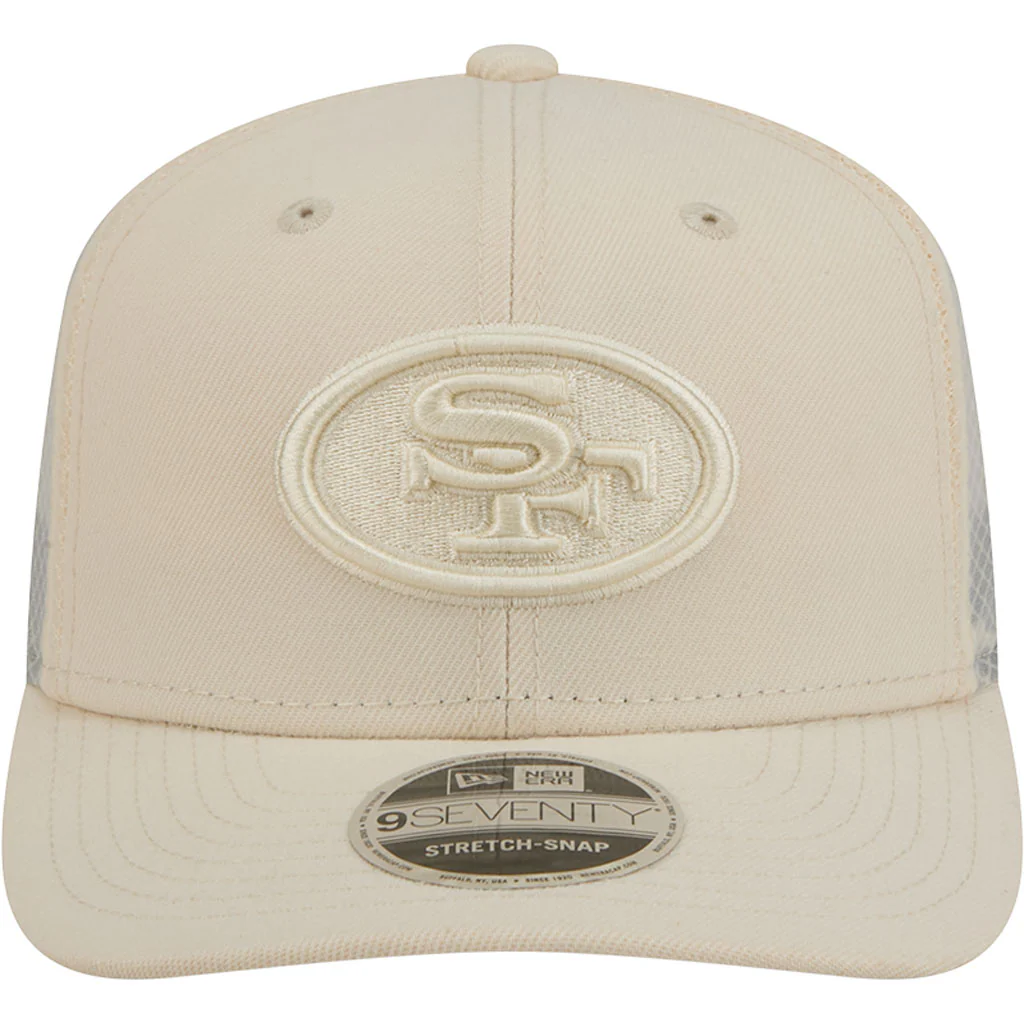 NFL San Francisco 49ers New Era Vanilla 9SEVENTY Stretch Snap Hat - Cream - Image 3