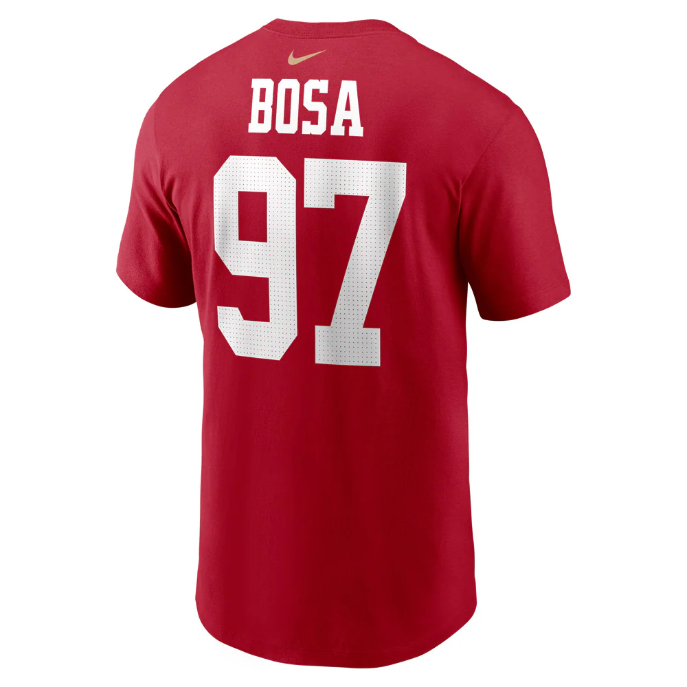 NFL San Francisco 49ers Nick Bosa Nike Name & Number T-Shirt - Red - Image 3