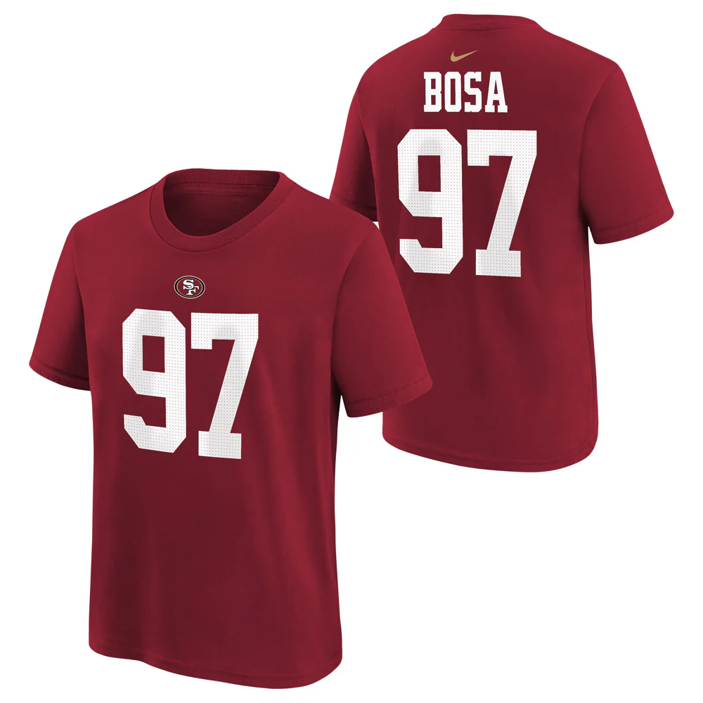NFL San Francisco 49ers Nick Bosa Youth Nike Name & Number T-Shirt - Red